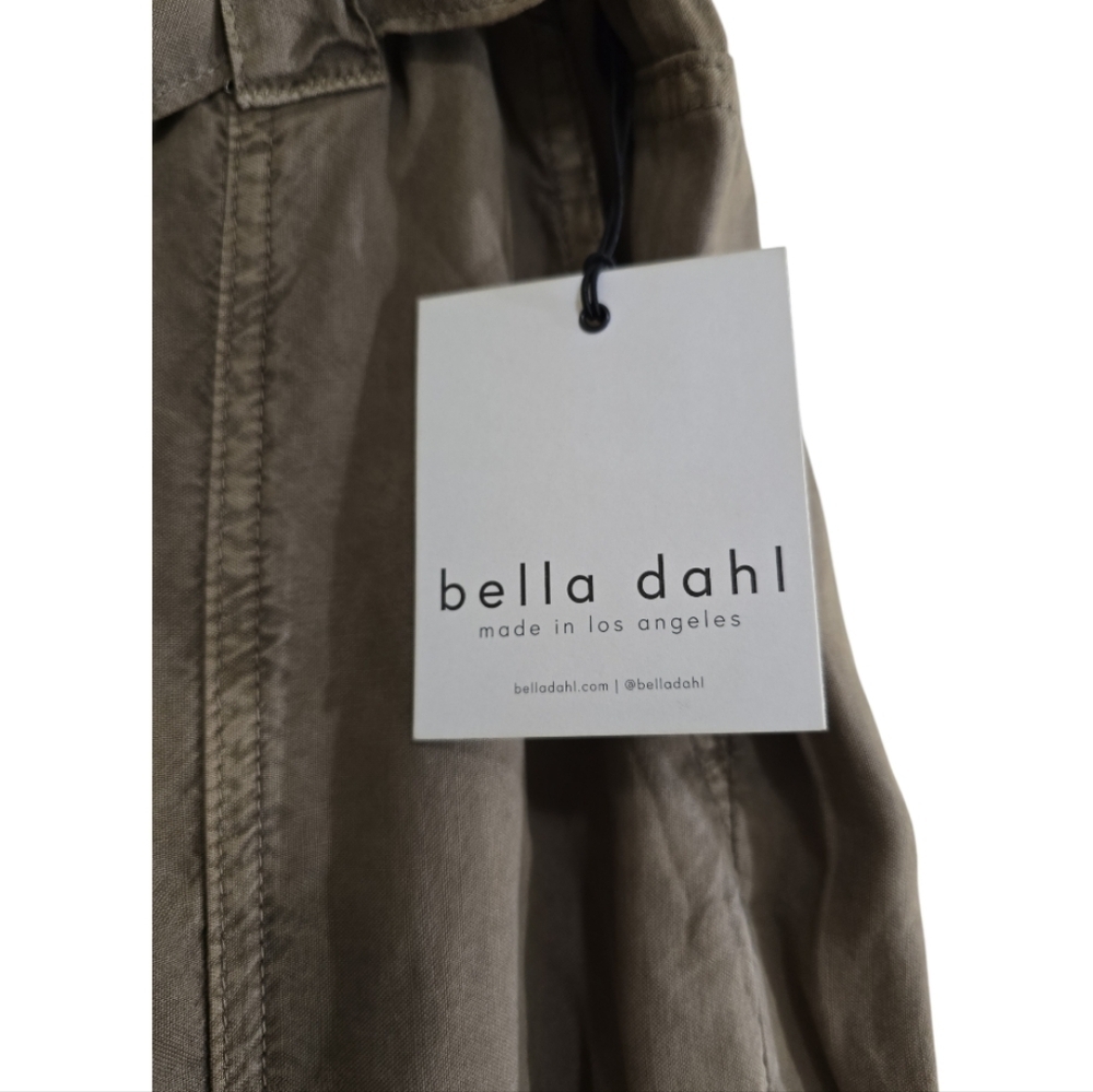 NWT Bella Dahl Belted Pull-on Jogger Style Pants Olive Green Large Tencel Lyocel - Picture 4 of 7